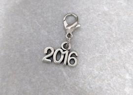 Jaartal 2016 Clip Hanger Bedel - Jubileum Geboorte Trouwdag Verjaardag Afscheid