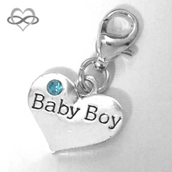 Baby Boy - geboorte Zoon Jongen - Clip-On Charm bedel hanger Dangle