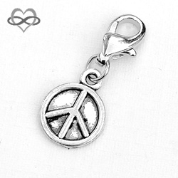 Peace - Clip-On Charm bedel hanger Dangle - vrede symbool