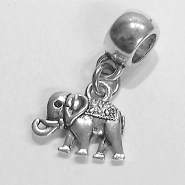 Olifant bedel hanger voor bedelarmband van Pandora Trollbeads enz.