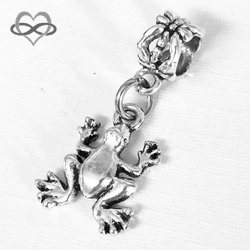 Geluk symbool Kikker bedel voor bedelarmband van Pandora Trollbeads enz.