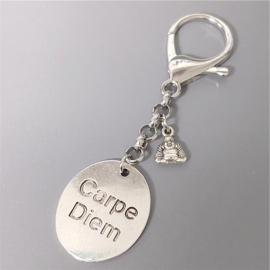 CARPE DIEM - Pluk de dag - Geniet vande dag - Sleutelhanger voor Vriend Zorg Teamwork Relatiegeschenk School Kantoor Bedrijf