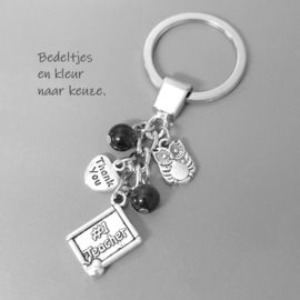No 1. TEACHER Beste Leerkracht Sleutelhanger of Clip hanger