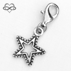 Ster - Hoop symbool - Clip-On Charm bedel hanger Dangle