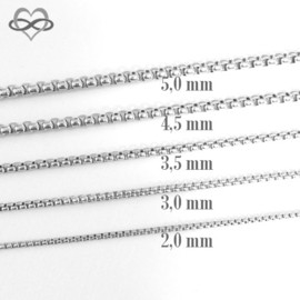 Roestvrij Stalen Heren armband Dames armband Unisex armband - Stainless Steel rvs Armband 5mm dik - maat 16-23cm 