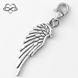 Angel Wing Clip-On Charm bedel hanger 33mm