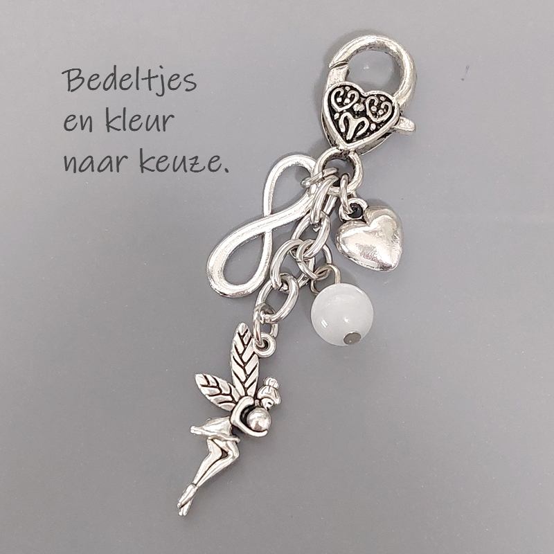 Elfje met Wensbol aan tashanger sleutelhanger