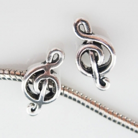 G-Sleutel Sol-Sleutel bedel kraal voor bedelarmband van Pandora Trollbeads enz.