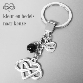 INFINITY HEART sleutelhanger - hart symbool Oneindige Liefde