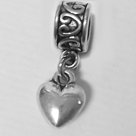 Hartje Bol bedel voor bedelarmband van Pandora Trollbeads enz.