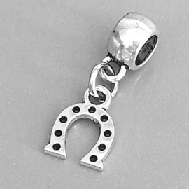 Geluk symbool Hoefijzer bedel voor bedelarmband van Pandora Trollbeads enz.