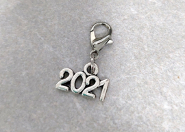 Jaartal 2021 Clip Hanger Bedel - Jubileum Geboorte Trouwdag Verjaardag Afscheid