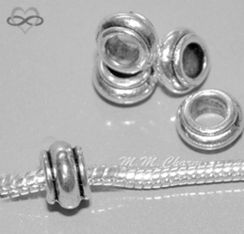 Spacer 'Chique' kraal voor bedelarmband van Pandora Trollbeads enz.