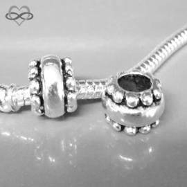Spacer Bedel 'Smooth Pearl' kraal voor bedelarmband van Pandora Trollbeads enz.