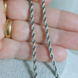 Stainless Steel Twist ketting 50cm