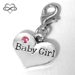 Baby Girl - geboorte Meisje Dochter - Clip-On Charm bedel hanger Dangle