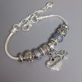 Dochter armband in Pandora Style - Cadeau voor Speciale Dochter - 7 kleuren