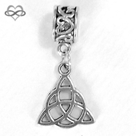 Eindeloze Keltische Triquetra Knoop bedel voor bedelarmband van Pandora Trollbeads enz.