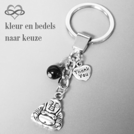 Boeddha sleutelhanger - dikbuik Buddha voor geluk