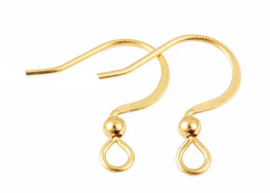 Oorstekers Oorbelhaakjes (per paar) 16mm oorbellen Goud RVS Stainless Steel - DIY