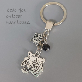 TIJGER sleutelhanger symbool voor kracht en moed - Totumdier Sleutelhanger tashanger