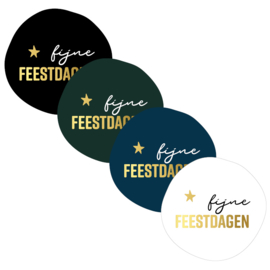 Stickers fijne feestdagen | kleur | 20 stuks