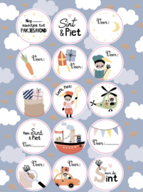 Stickervel sint & piet | kleur