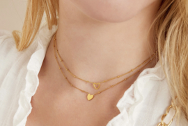 Ketting hart open goud