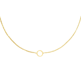 Ketting cirkel open goud