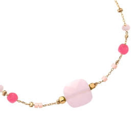 Armband beads roze