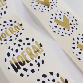 Stickers hoera | 20 stuks