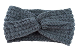 Hoofdband winter knot grijs