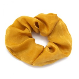 Scrunchie haarelastiek geel