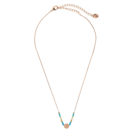 Ketting circle goud groen