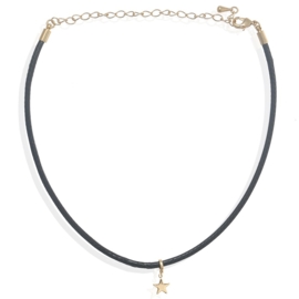 Ketting choker ster goud