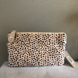 Clutch tas cheetah beige croco