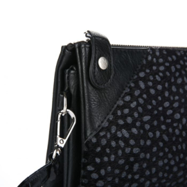 Clutch tas cheetah zwart