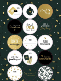 Stickervel | kerst | goudfolie