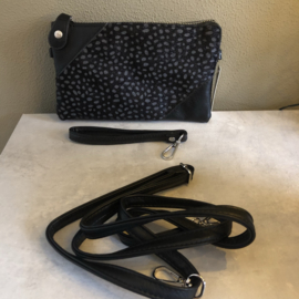 Clutch tas cheetah zwart