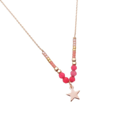 Ketting ster roze