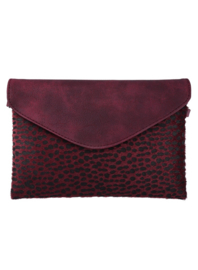 Tas clutch luipaard rood