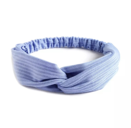 Haarband rib blauw