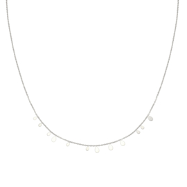 Ketting confetti rain zilver