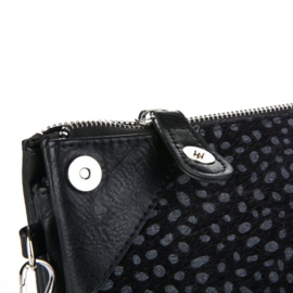 Clutch tas cheetah zwart