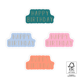 Stickers happy birthday | 20 stuks