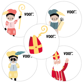 Stickers sint | kleur | 20 stuks