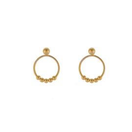 Oorbellen tiny rounds goud