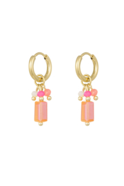 Oorbellen summer roze
