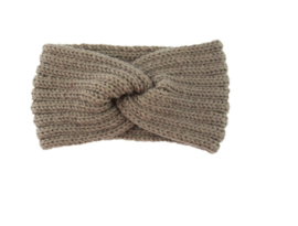 Hoofdband winter knot taupe