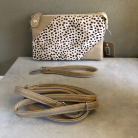 Clutch tas cheetah beige